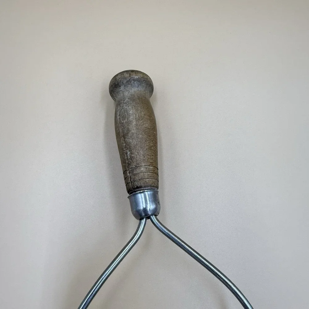 Vintage Potato Masher Wooden Handle Country Kitchen Primitive Cottagecore